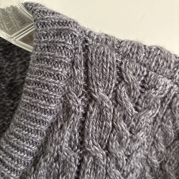 EUC Shannon Woolen Mills Ireland Sweater Fisherman Cable Merino Wool Women's M - Picture 3 of 11